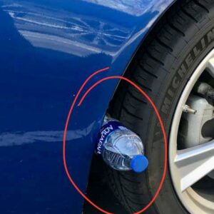 If You See A Plastic Bottle On Your Tire, Pay Close Attention